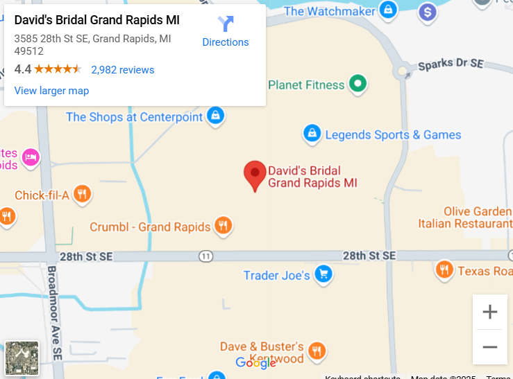 Suit & Tuxedo Rental Showroom in Grand Rapids, MI