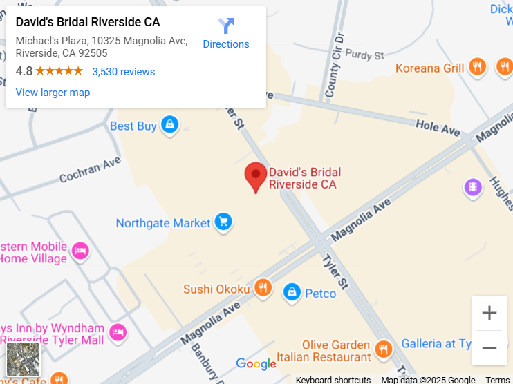 Suit & Tuxedo Rental Showroom in Riverside, CA