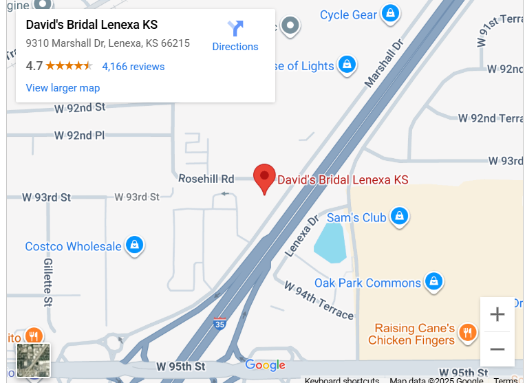 Suit & Tuxedo Rental Showroom in Lenexa, KS