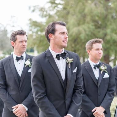 Black Peak Lapel Tuxedo - Image by Morgan Lynn Portraits