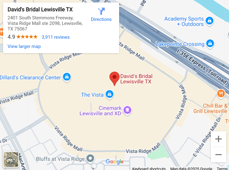 Suit & Tuxedo Rental Showroom in Lewisville, TX