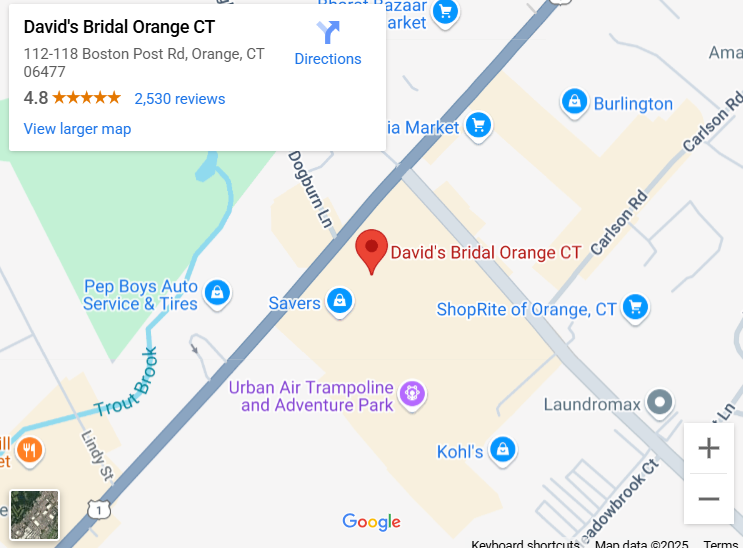 Suit & Tuxedo Rental Showroom in Orange, CT
