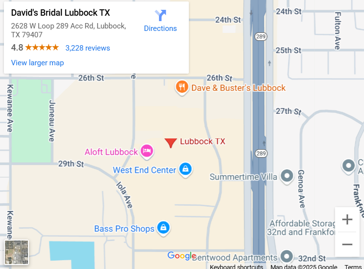 Suit & Tuxedo Rental Showroom in Lubbock, TX