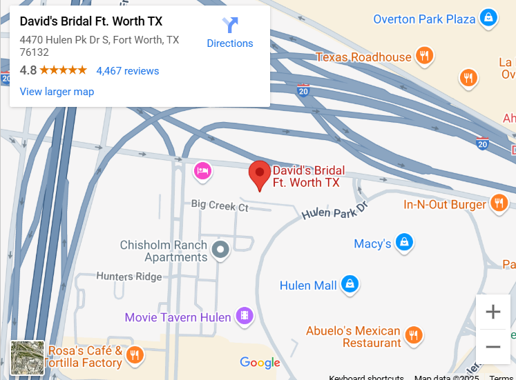 Suit & Tuxedo Rental Showroom in Fort Worth, TX