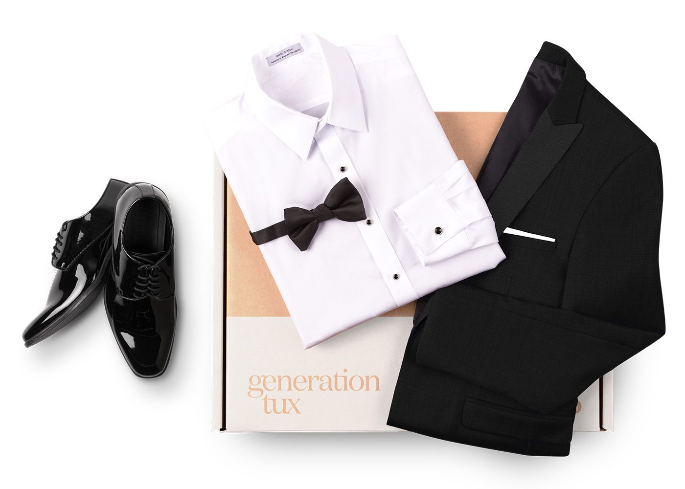 a box of all the Generation Tux necessities 