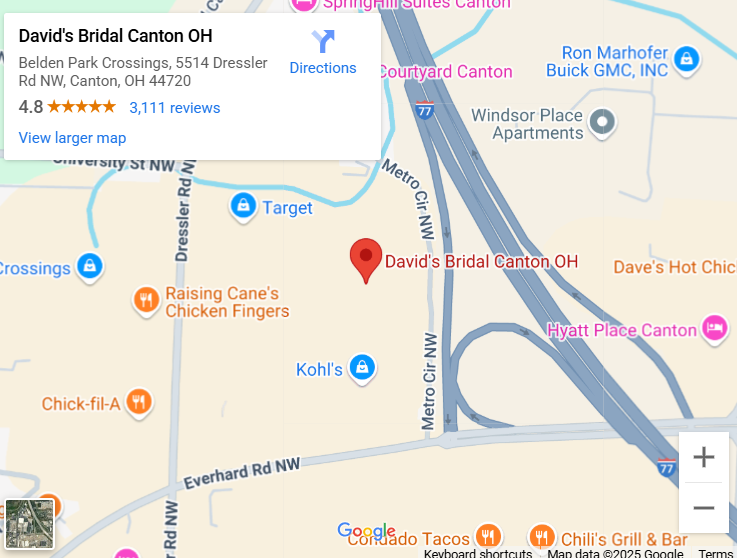 Suit & Tuxedo Rental Showroom in Canton, OH