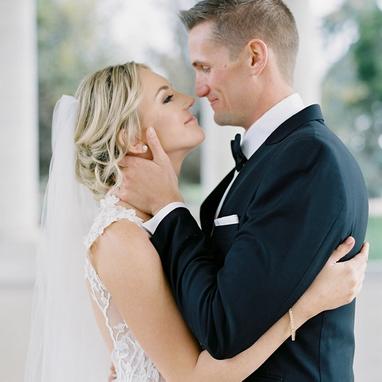 Black Peak Lapel Tuxedo - Image by Carrie King Photography