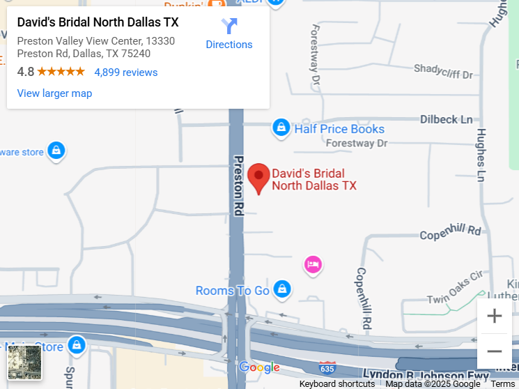 Suit & Tuxedo Rental Showroom in North Dallas, TX