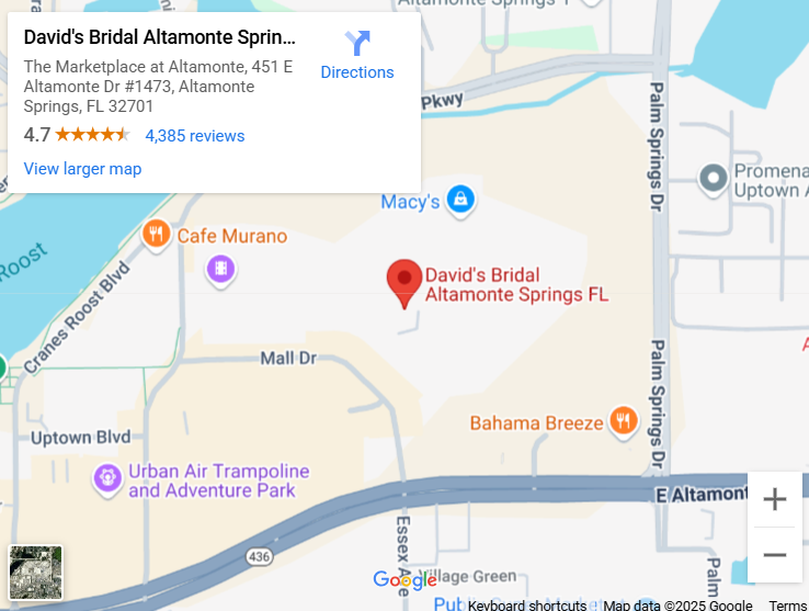Suit & Tuxedo Rental Showroom in Altamonte Springs, FL