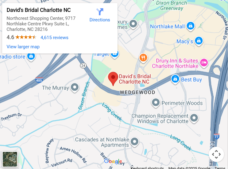 Suit & Tuxedo Rental Showroom in Charlotte, NC
