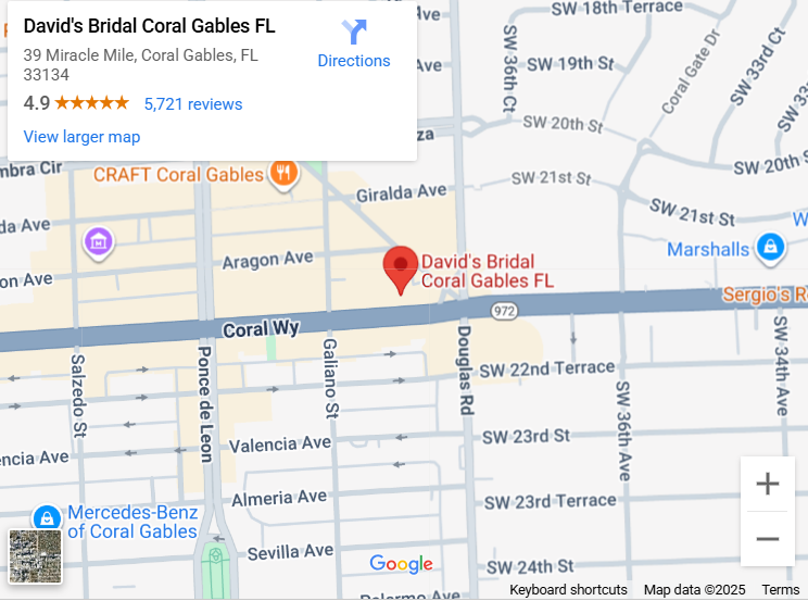 Suit & Tuxedo Rental Showroom in Coral Gables, FL