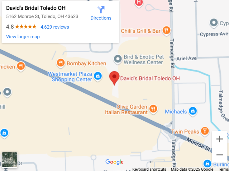 Suit & Tuxedo Rental Showroom in Toledo, OH