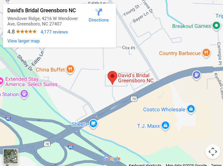 Suit & Tuxedo Rental Showroom in Greensboro, NC