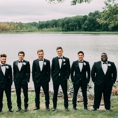 Black Peak Lapel Tuxedo - Image by Elle Studios