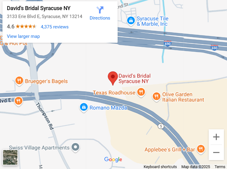 Suit & Tuxedo Rental Showroom in Syracuse, NY