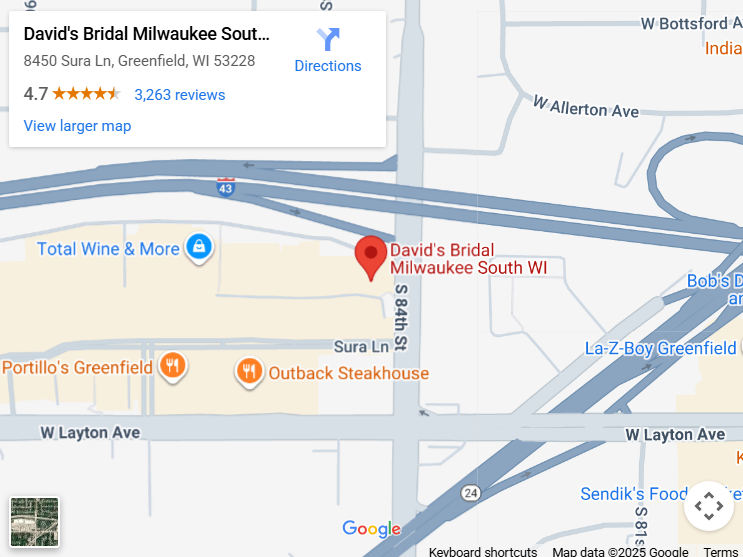 Suit & Tuxedo Rental Showroom in Milwaukee South, WI