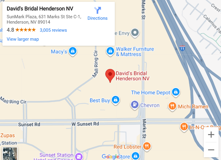 Suit & Tuxedo Rental Showroom in Henderson, NV
