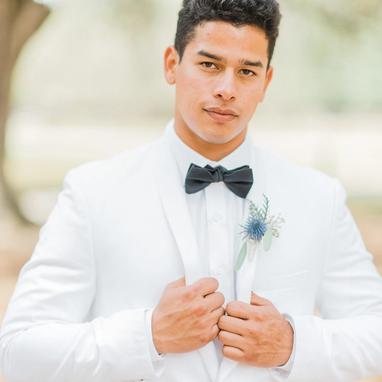 White Dinner Jacket - Image by Simply Korsun Photography
