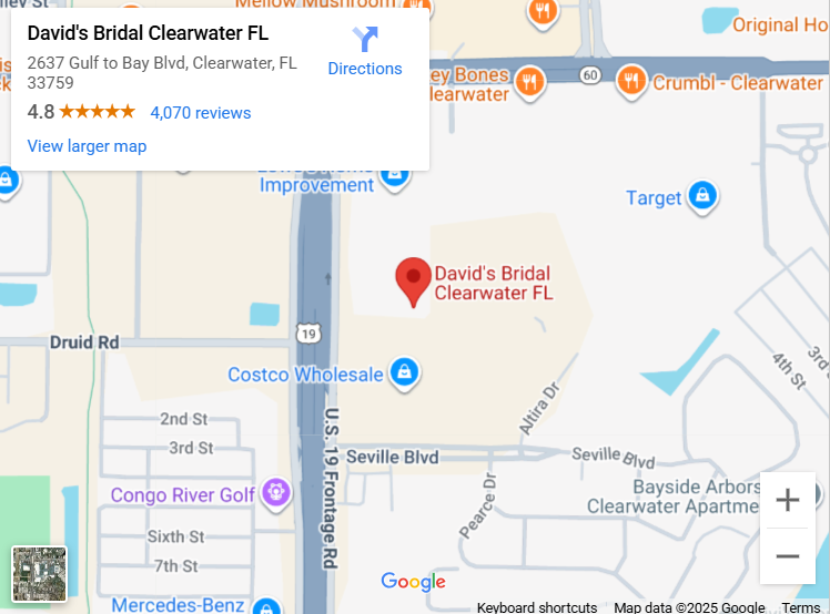 Suit & Tuxedo Rental Showroom in Clearwater, FL