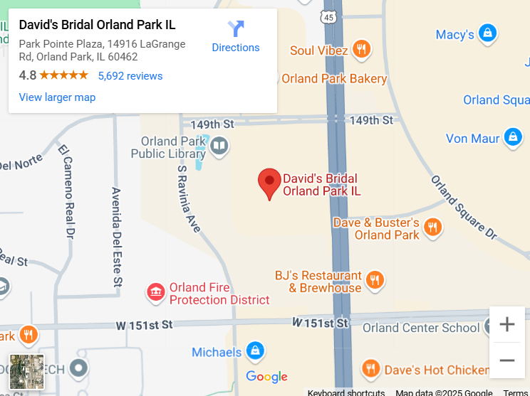 Suit & Tuxedo Rental Showroom in Orland Park, IL
