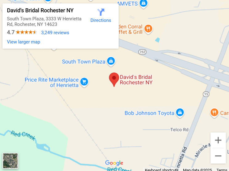 Suit & Tuxedo Rental Showroom in Rochester, NY