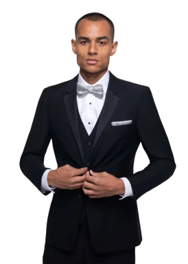 black notch lapel tuxedo