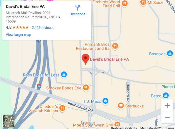 Suit & Tuxedo Rental Showroom in Erie, PA