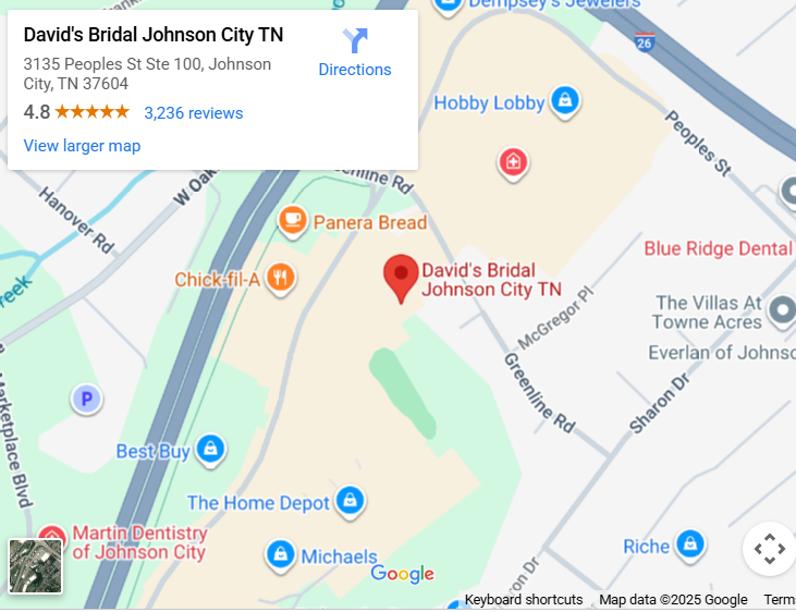 Suit & Tuxedo Rental Showroom in Johnson City, TN