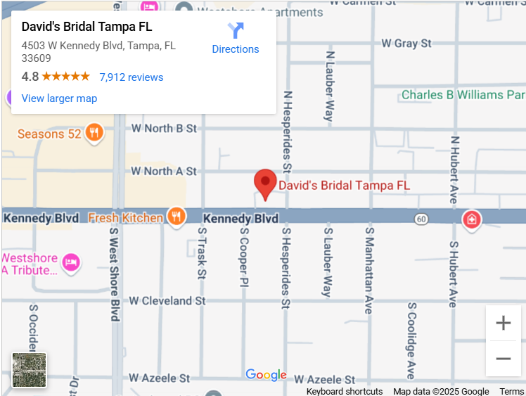 Suit & Tuxedo Rental Showroom in Tampa, FL