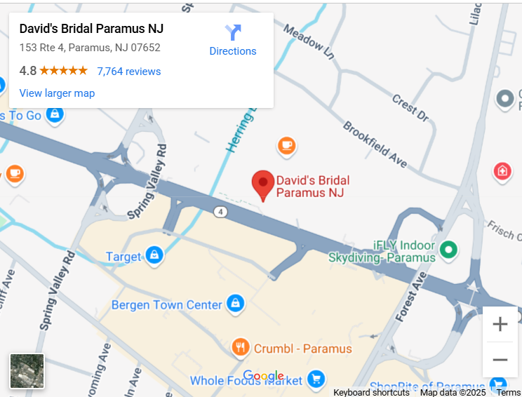 Suit & Tuxedo Rental Showroom in Paramus, NJ