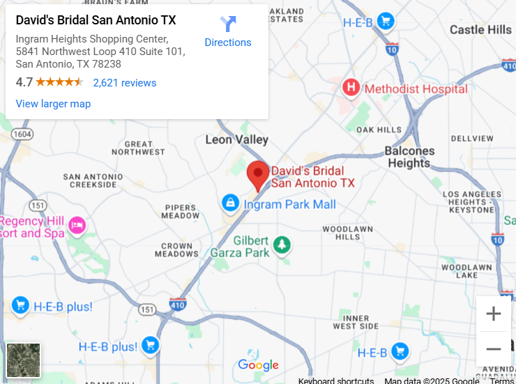 Suit & Tuxedo Rental Showroom in San Antonio SW, TX