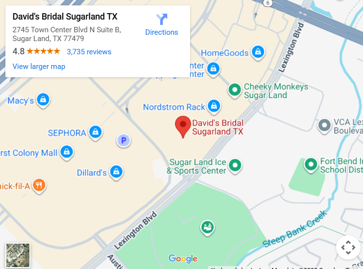Suit & Tuxedo Rental Showroom in Sugarland, TX