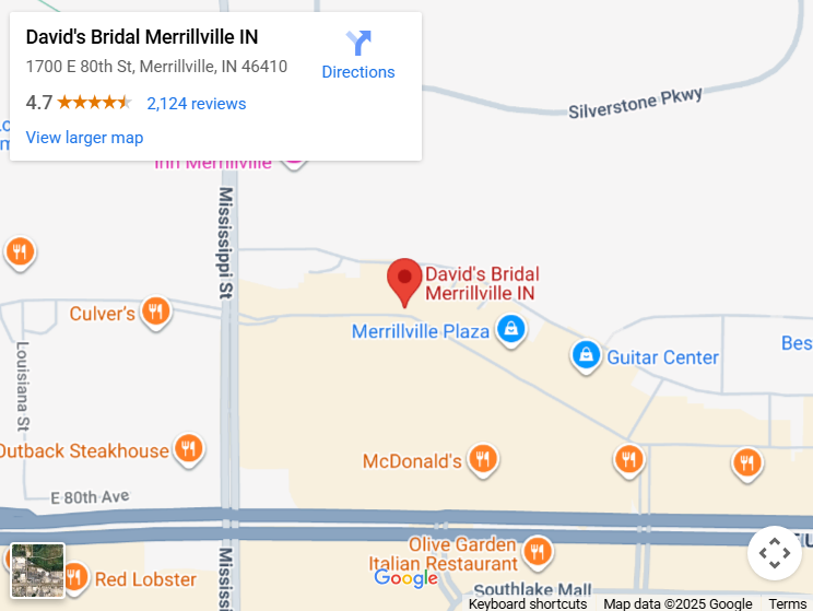 Suit & Tuxedo Rental Showroom in Merrillville, IN