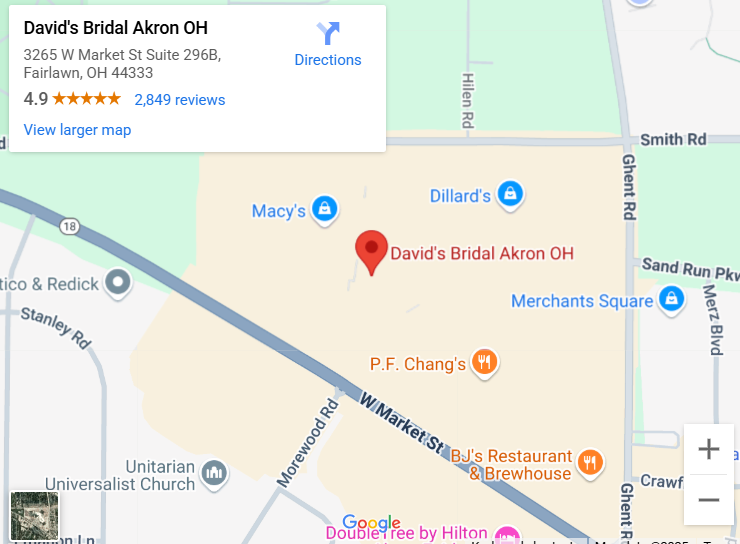 Suit & Tuxedo Rental Showroom in Akron, OH
