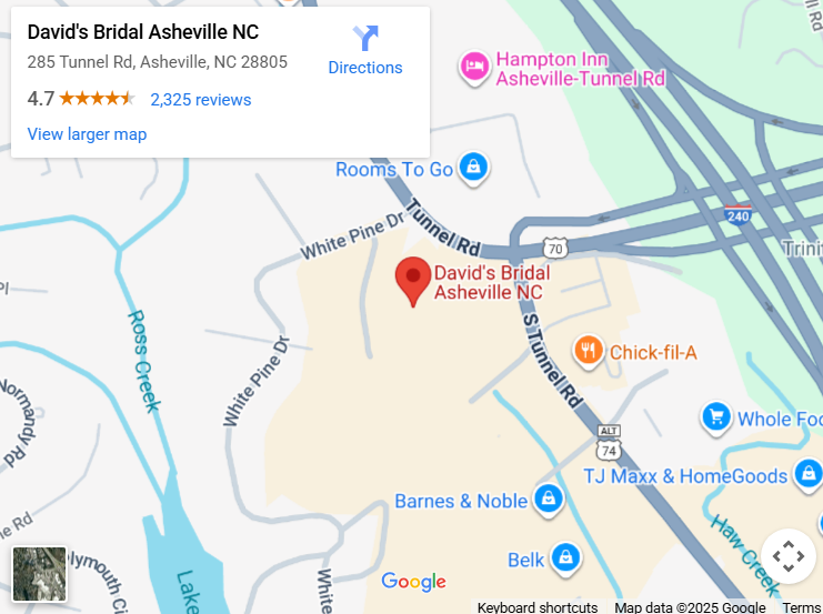 Suit & Tuxedo Rental Showroom in Asheville, NC