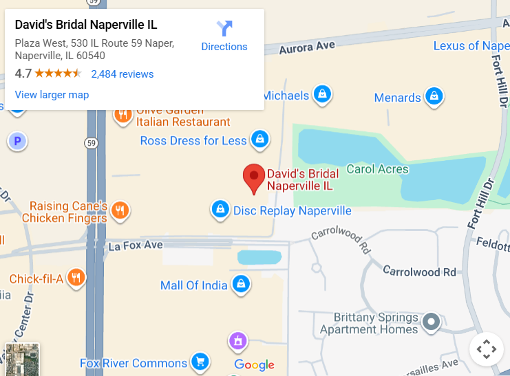 Suit & Tuxedo Rental Showroom in Naperville, IL