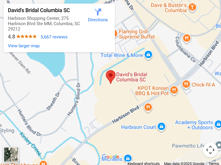 Suit & Tuxedo Rental Showroom in Columbia, SC