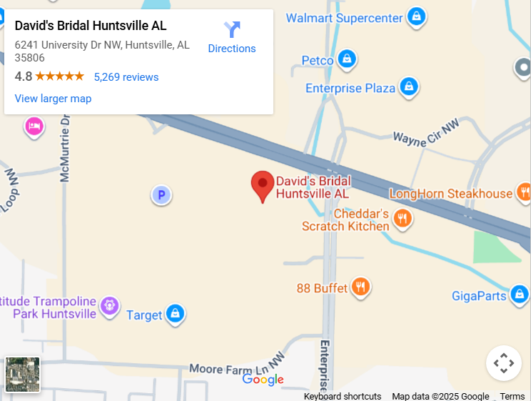 Suit & Tuxedo Rental Showroom in Huntsville, AL
