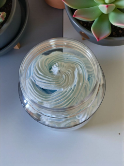 Top view of savage whipped soap