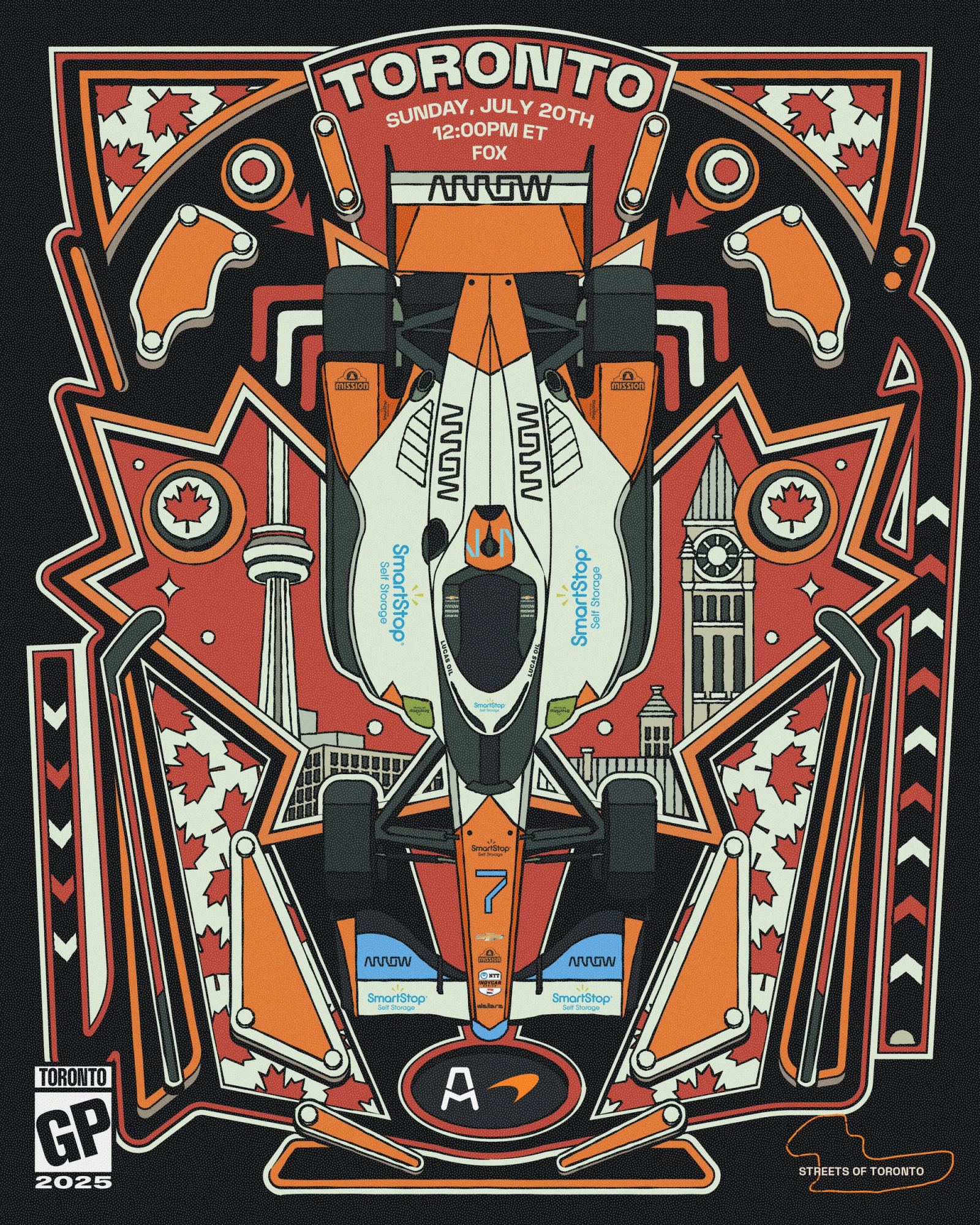 Arrow McLaren - Toronto GP Poster Illustration