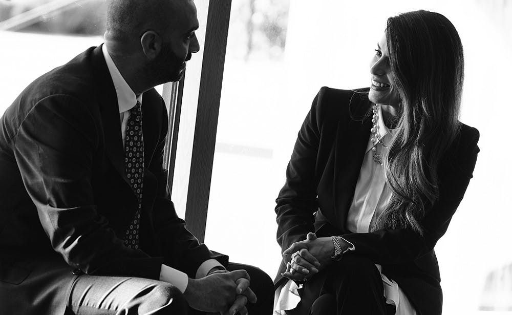 Attorney helping a client