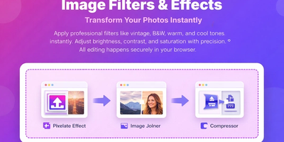 PicDitt Image Filters & Effects tool showing upload area.