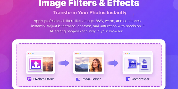 PicDitt Image Filters & Effects tool showing upload area.