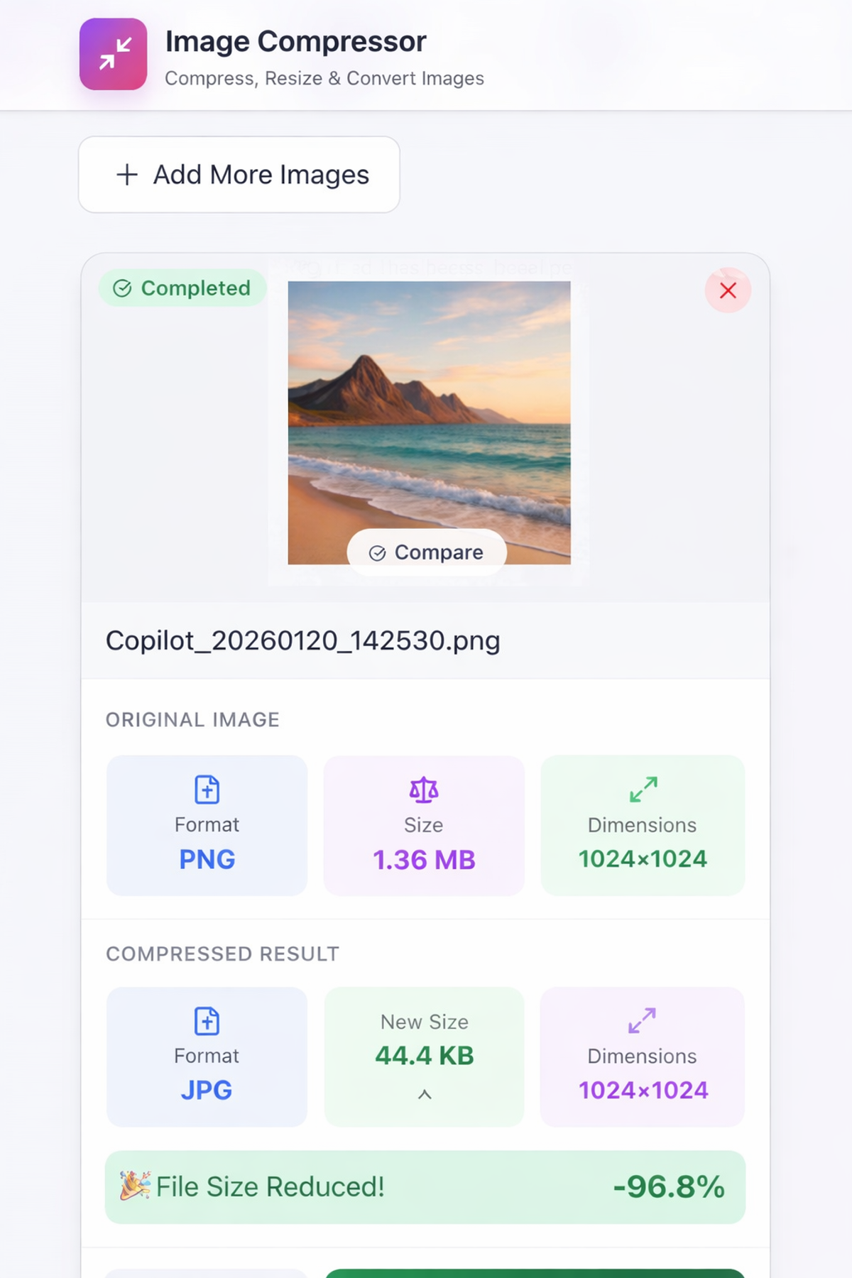 Compress images for free with PicDitt - no signup no watermarks no limits