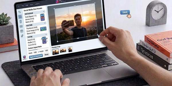 Social media image cropper with preset sizes