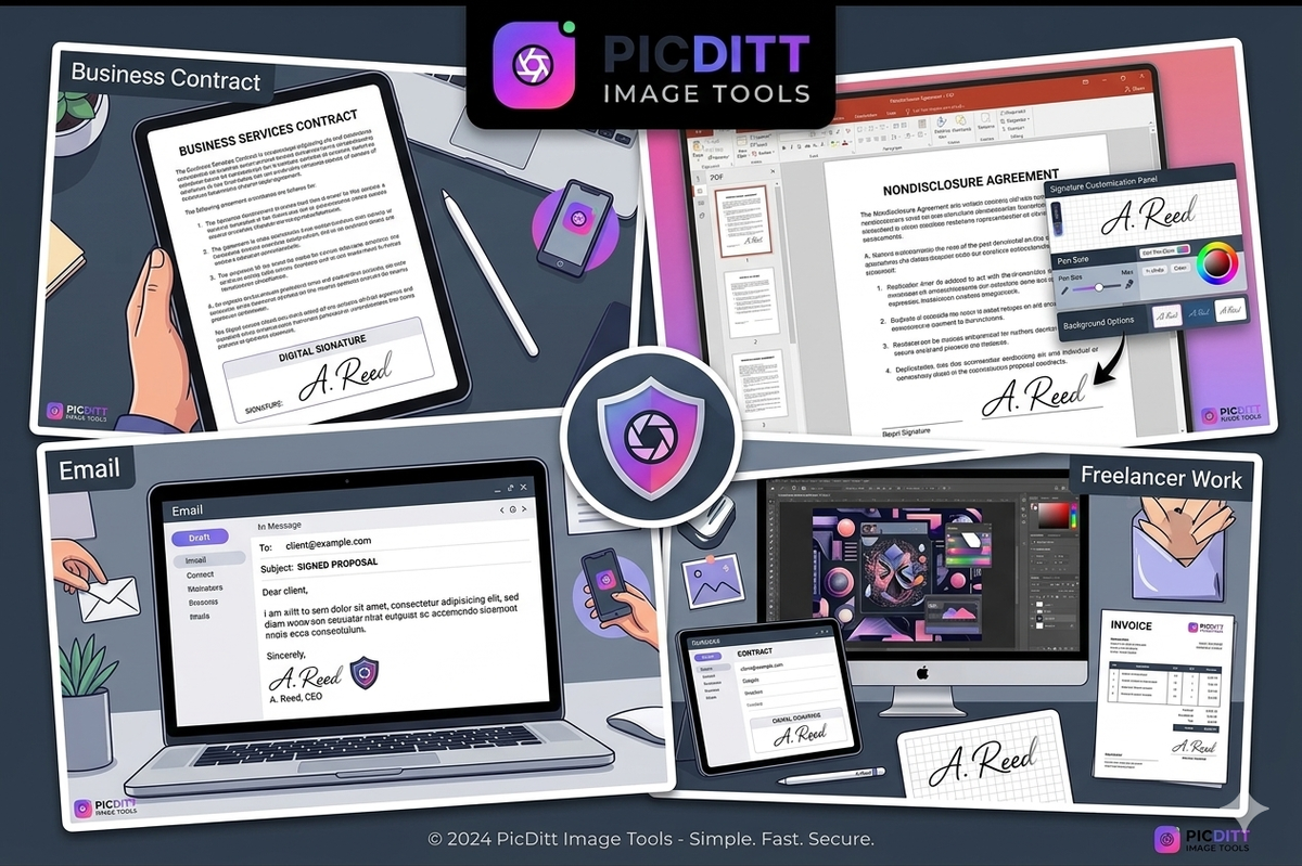 Different use cases of digital signatures