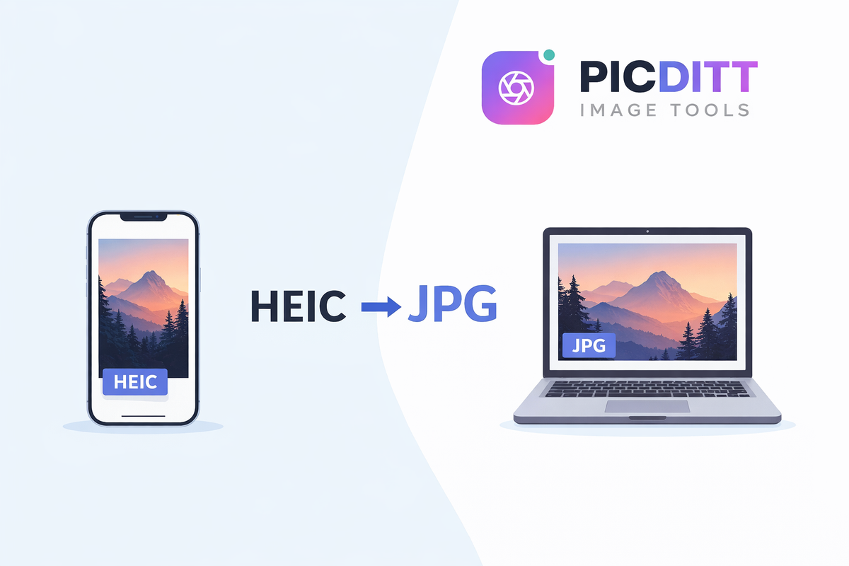 iPhone photo being converted from HEIC to JPG format for Windows compatibility