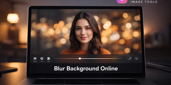 Professional background blur effect applied to a portrait photo using an online blur editor