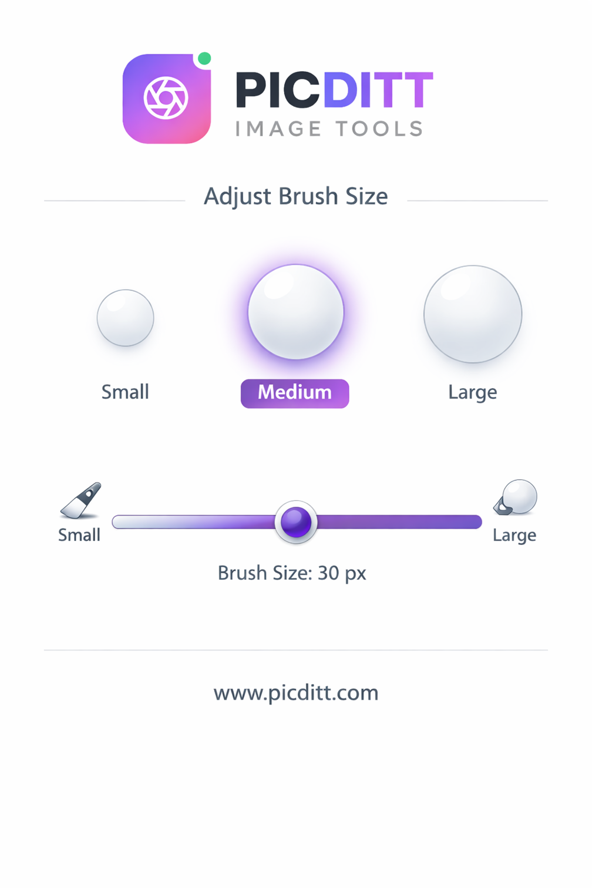 Adjustable brush tool for precise object removal