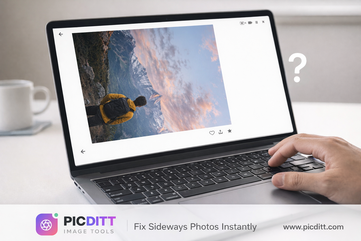 sideways image displayed incorrectly on screen example